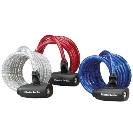 Master Lock Set de candados de cable 3 uds 1,8 m x 8 mm