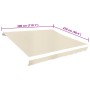 Toldo de lona color crema 3x2,5 m sin armazón