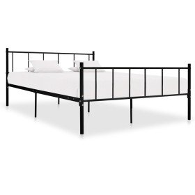 Estructura de cama sin colchón metal negro 180x200 cm Estructura de cama sin colchón metal negro 180x200 cm