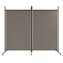 Biombo divisor de 2 paneles de tela gris antracita 175x180 cm