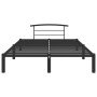 Estructura de cama sin colchón metal negro 140x200 cm