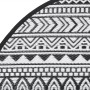 Alfombra de exterior ARAKIL negra Ø160 cm PP