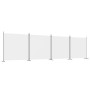 Biombo divisor de 4 paneles de tela blanco 698x180 cm
