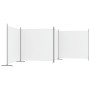 Biombo divisor de 4 paneles de tela blanco 698x180 cm