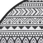 Alfombra de exterior ARAKIL negra Ø200 cm PP