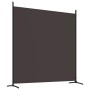 Biombo divisor de 4 paneles de tela marrón 698x180 cm