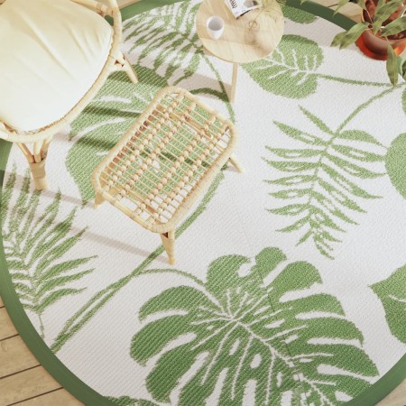 Alfombra exterior ARAKIL verde Ø200 cm PP