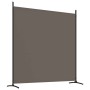Biombo divisor de 4 paneles de tela gris antracita 698x180 cm