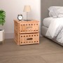 Mesita de noche madera maciza de nogal 34x34x34 cm