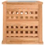 Mesita de noche madera maciza de nogal 34x34x34 cm