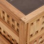 Mesita de noche madera maciza de nogal 34x34x34 cm