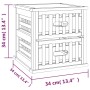 Mesita de noche madera maciza de nogal 34x34x34 cm