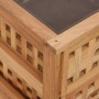 Mesitas de noche 2 uds madera maciza de nogal 34x34x34 cm