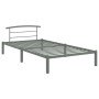 Estructura de cama sin colchón metal gris 100x200 cm en Camas y somieres | Comprar online en Foro24