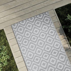 Alfombra exterior ARAKIL PP gris 80x250 cm