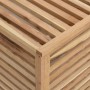 Cesto para la ropa madera maciza de nogal 45x45x65 cm