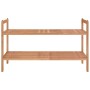 Zapatero de madera maciza nogal 69x27x41 cm