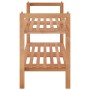 Zapatero de madera maciza nogal 69x27x41 cm