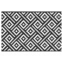 Alfombra de exterior ARAKIL blanca y negra 120x180 cm PP