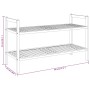 Zapatero de madera maciza nogal 69x27x41 cm