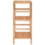 Estante de baño madera maciza nogal 35,5x35,5x79 cm