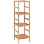 Estantería de baño madera maciza de nogal 35,5x35,5x112,5 cm