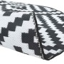 Alfombra de exterior ARAKIL blanco y negro Ø200 cm PP