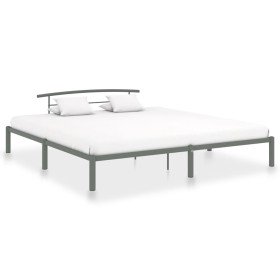 Estructura de cama sin colchón metal gris 180x200 cm en Camas y somieres | Comprar online en Foro24