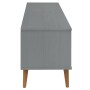 Mueble de TV MOLDE madera maciza de pino gris 158x40x49 cm