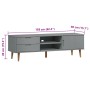 Mueble de TV MOLDE madera maciza de pino gris 158x40x49 cm