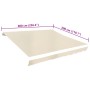 Toldo de lona blanco crema 6x3 m (sin estructura)