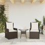 Sillones reclinables de jardín 2 uds ratán sintético marrón en Sillas de jardín | Comprar online en Foro24