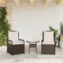 Sillones reclinables de jardín 2 uds ratán sintético marrón en Sillas de jardín | Comprar online en Foro24