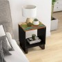 Mesa de centro madera reciclada y contrachapada 40x31x46 cm