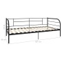 Estructura de cama sin colchón metal negro 90x200 cm