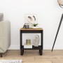 Mesa de centro madera reciclada y contrachapada 40x31x46 cm