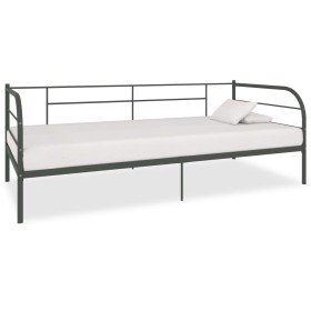 Estructura de cama sin colchón metal blanco 90x200 cm Estructura de cama sin colchón metal blanco 90x200 cm