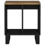 Mesa auxiliar madera maciza mango y tecnológica 40x31x46 cm