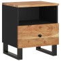Mesita de noche madera maciza acacia y madera contrachapada
