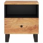 Mesita de noche madera maciza acacia y madera contrachapada