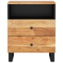 Mesita de noche madera acacia madera contrachapada 50x33x62 cm