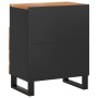 Mesita de noche madera acacia madera contrachapada 50x33x62 cm