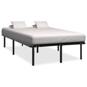 Estructura de cama sin colchón metal negro 140x200 cm Estructura de cama sin colchón metal negro 140x200 cm