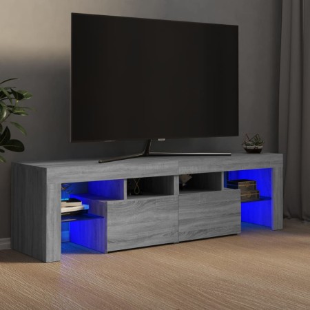 Mueble de TV con luces LED gris Sonoma 140x36,5x40 cm | Foro24.es | Tu tienda online para hogar, jardín y más Foro24.es