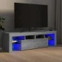 Mueble de TV con luces LED gris Sonoma 140x36,5x40 cm de vidaXL, Muebles TV - Ref: Foro24-822642, Precio: 102,52 €, Descuento: %