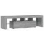 Mueble de TV con luces LED gris Sonoma 140x36,5x40 cm de vidaXL, Muebles TV - Ref: Foro24-822642, Precio: 102,52 €, Descuento: %