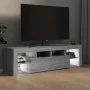 Mueble de TV con luces LED gris Sonoma 140x36,5x40 cm de vidaXL, Muebles TV - Ref: Foro24-822642, Precio: 102,52 €, Descuento: %