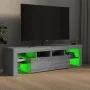 Mueble de TV con luces LED gris Sonoma 140x36,5x40 cm de vidaXL, Muebles TV - Ref: Foro24-822642, Precio: 102,52 €, Descuento: %
