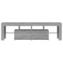Mueble de TV con luces LED gris Sonoma 140x36,5x40 cm | Foro24.es | Tu tienda online para hogar, jardín y más Foro24.es