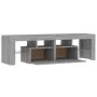 Mueble de TV con luces LED gris Sonoma 140x36,5x40 cm de vidaXL, Muebles TV - Ref: Foro24-822642, Precio: 102,52 €, Descuento: %
